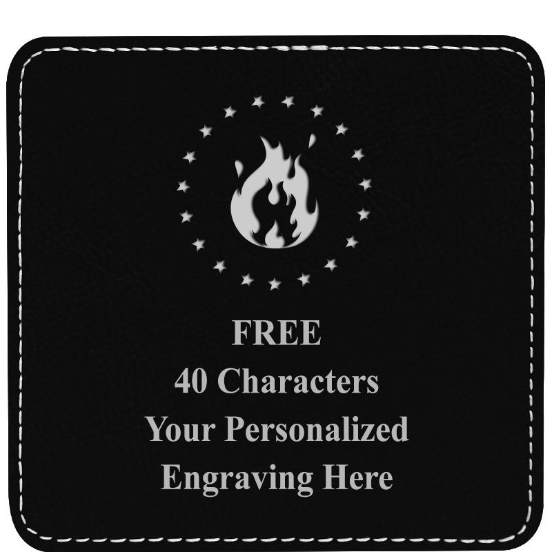 4" COASTER LEATHERETTE