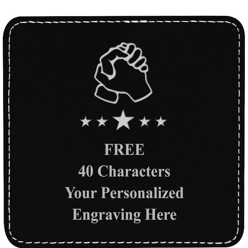 4" COASTER LEATHERETTE