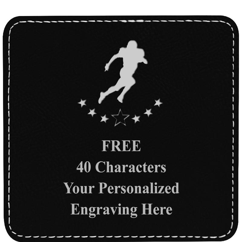 4" COASTER LEATHERETTE