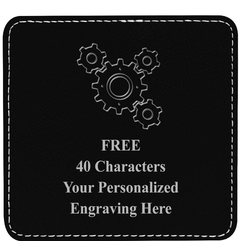 4" COASTER LEATHERETTE