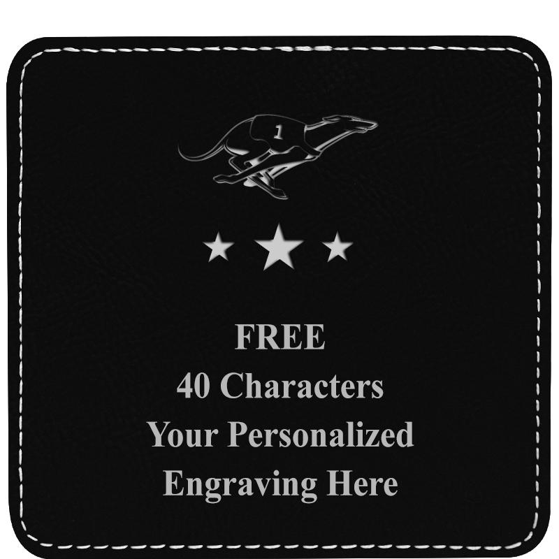 4" COASTER LEATHERETTE