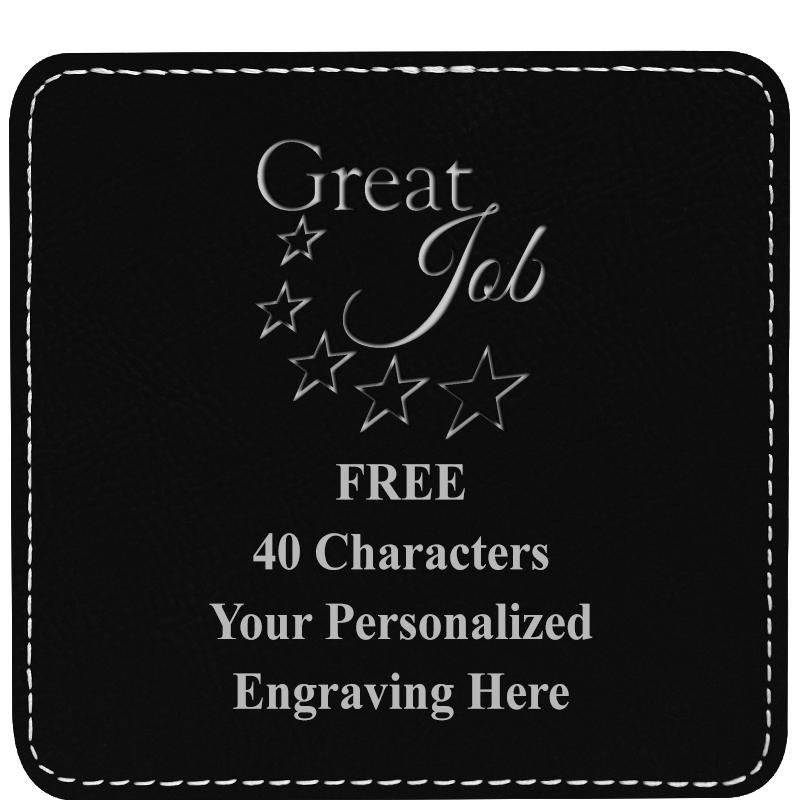 4" COASTER LEATHERETTE