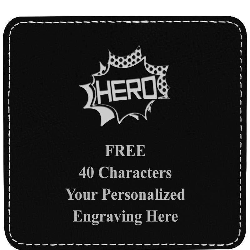 4" COASTER LEATHERETTE