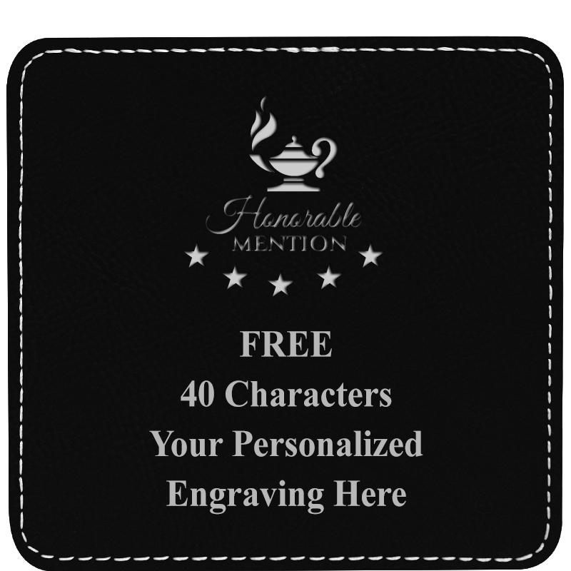 4" COASTER LEATHERETTE