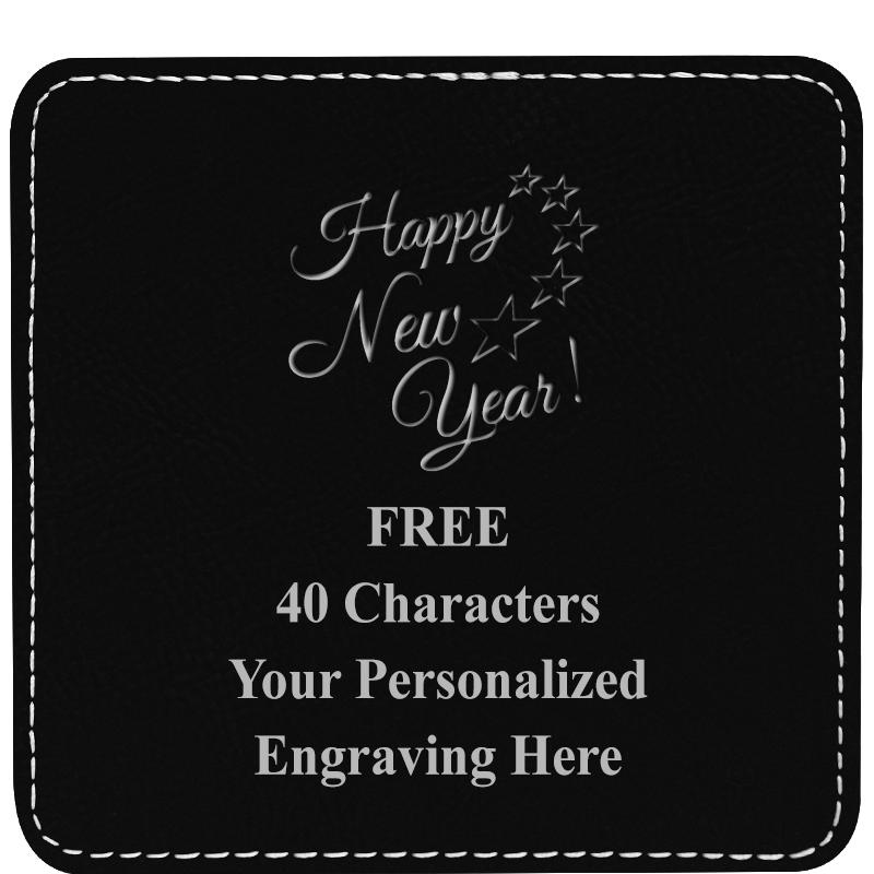 4" COASTER LEATHERETTE