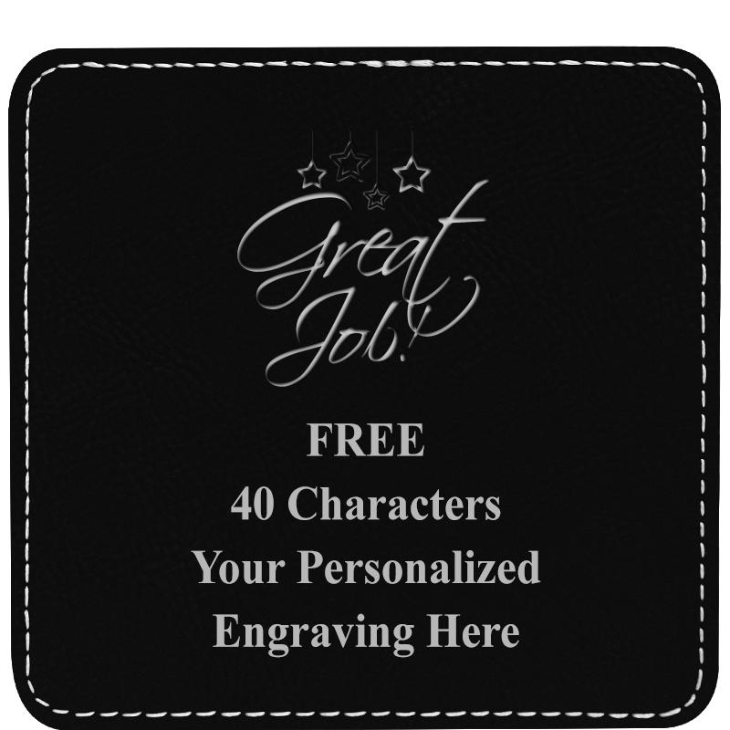 4" COASTER LEATHERETTE