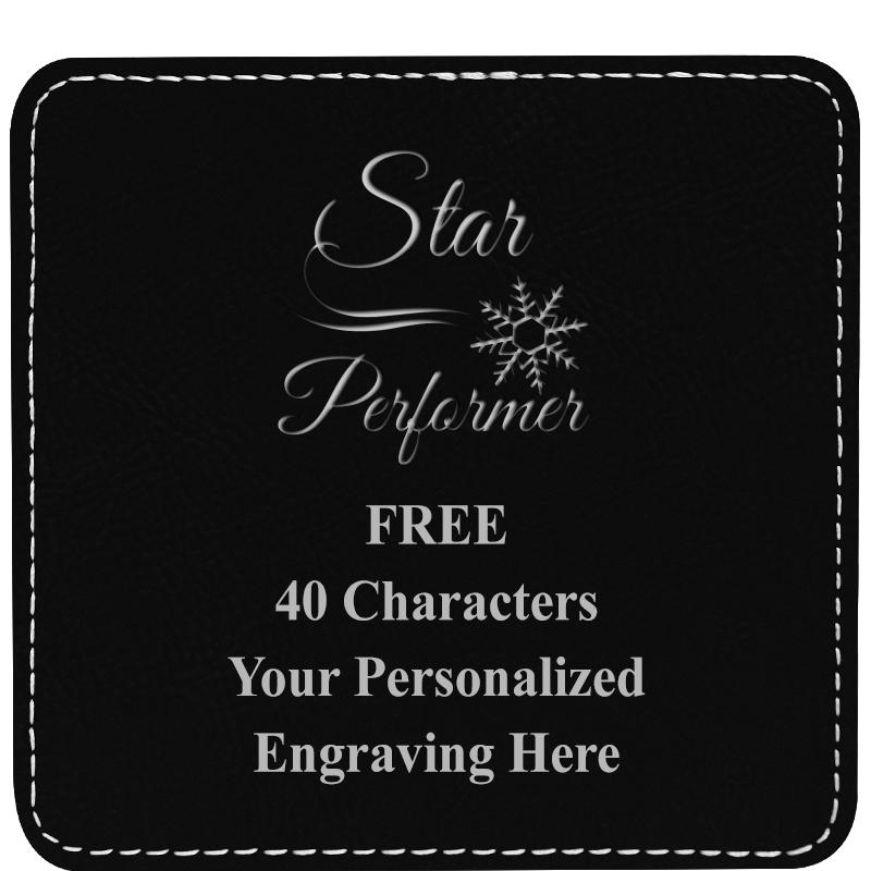 4" COASTER LEATHERETTE