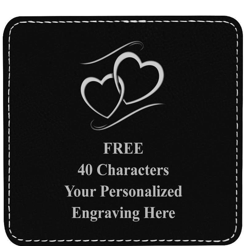 4" COASTER LEATHERETTE