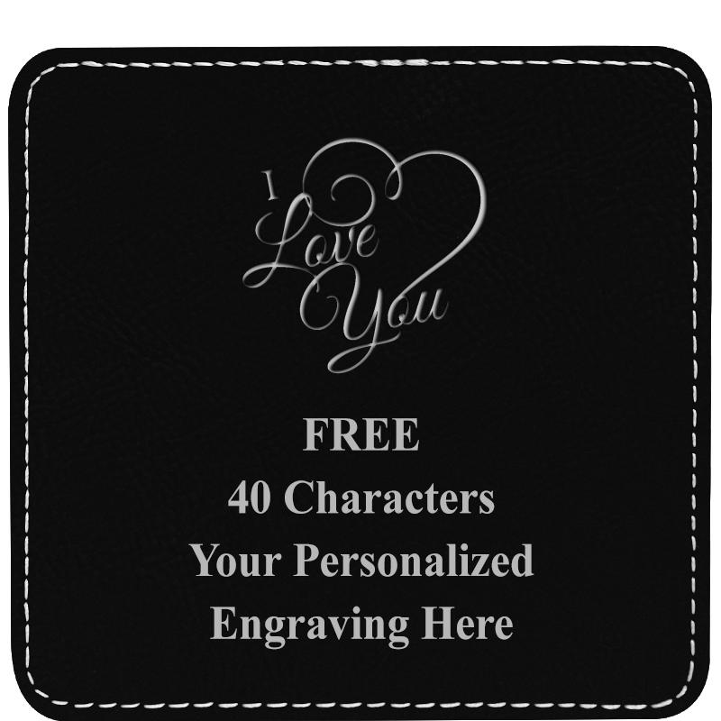 4" COASTER LEATHERETTE