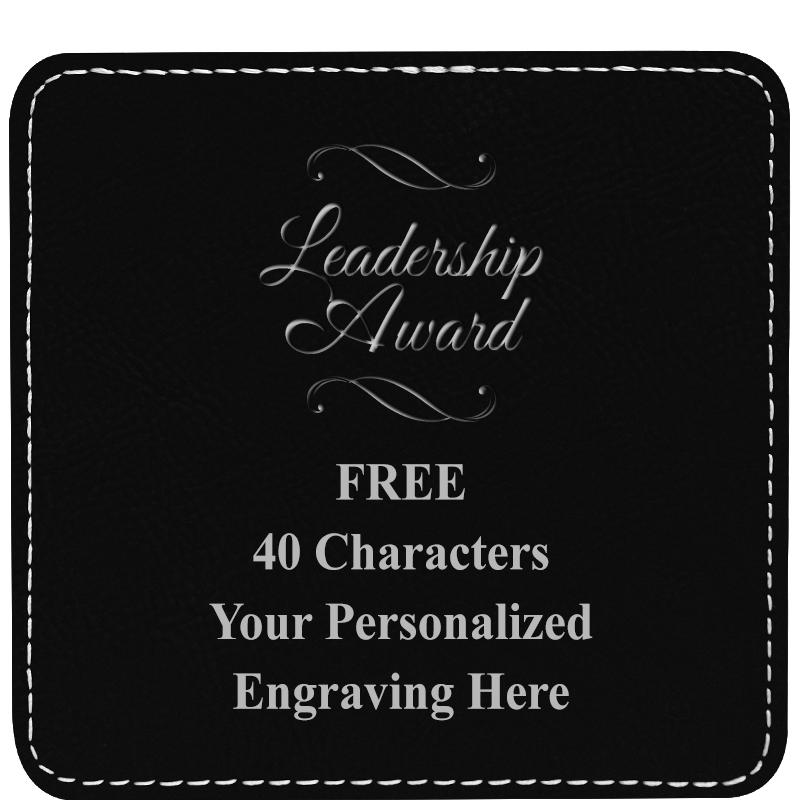 4" COASTER LEATHERETTE