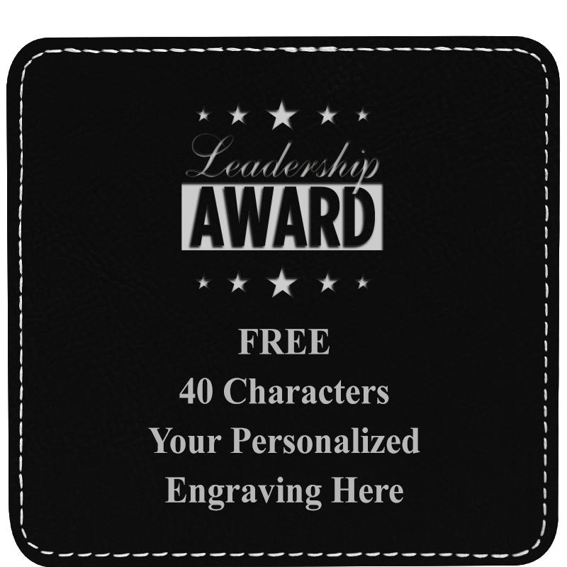 4" COASTER LEATHERETTE