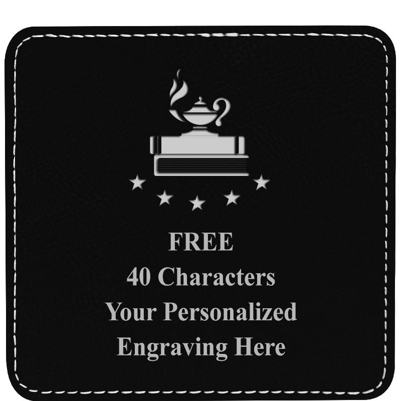 4" COASTER LEATHERETTE