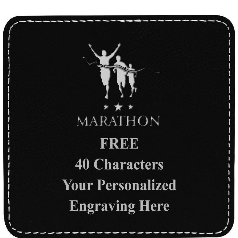 4" COASTER LEATHERETTE