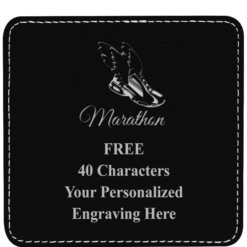 4" COASTER LEATHERETTE