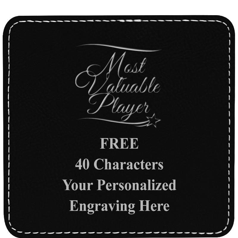 4" COASTER LEATHERETTE