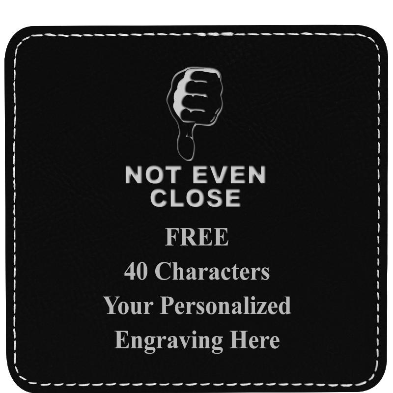 4" COASTER LEATHERETTE