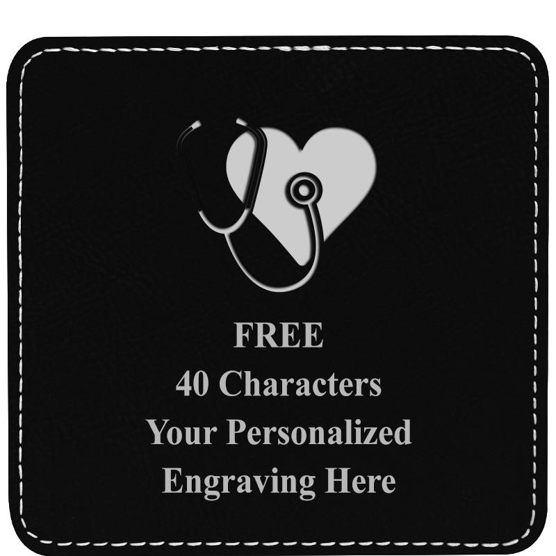 4" COASTER LEATHERETTE