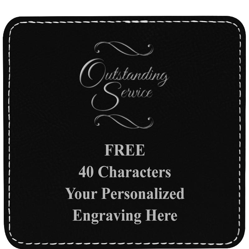 4" COASTER LEATHERETTE