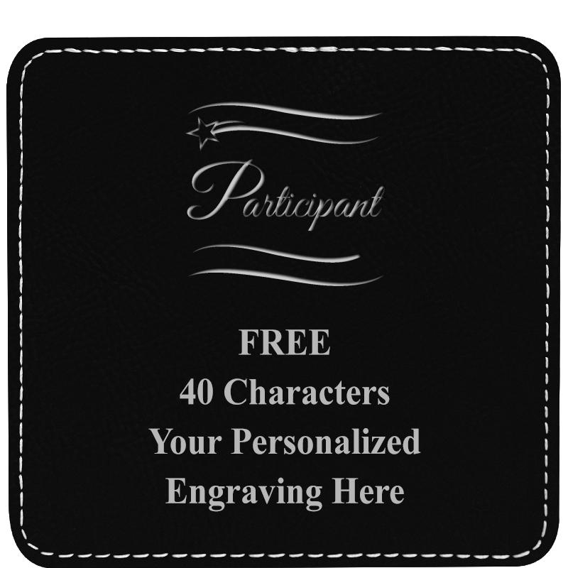 4" COASTER LEATHERETTE