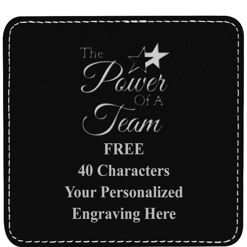 4" COASTER LEATHERETTE