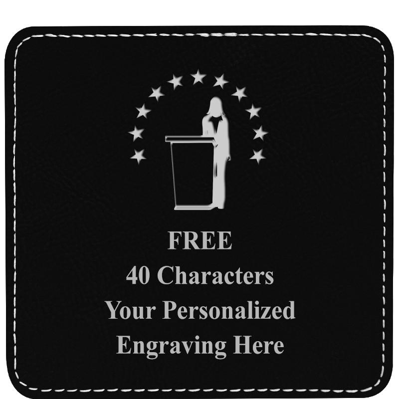 4" COASTER LEATHERETTE