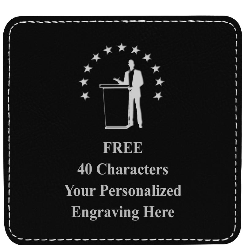 4" COASTER LEATHERETTE