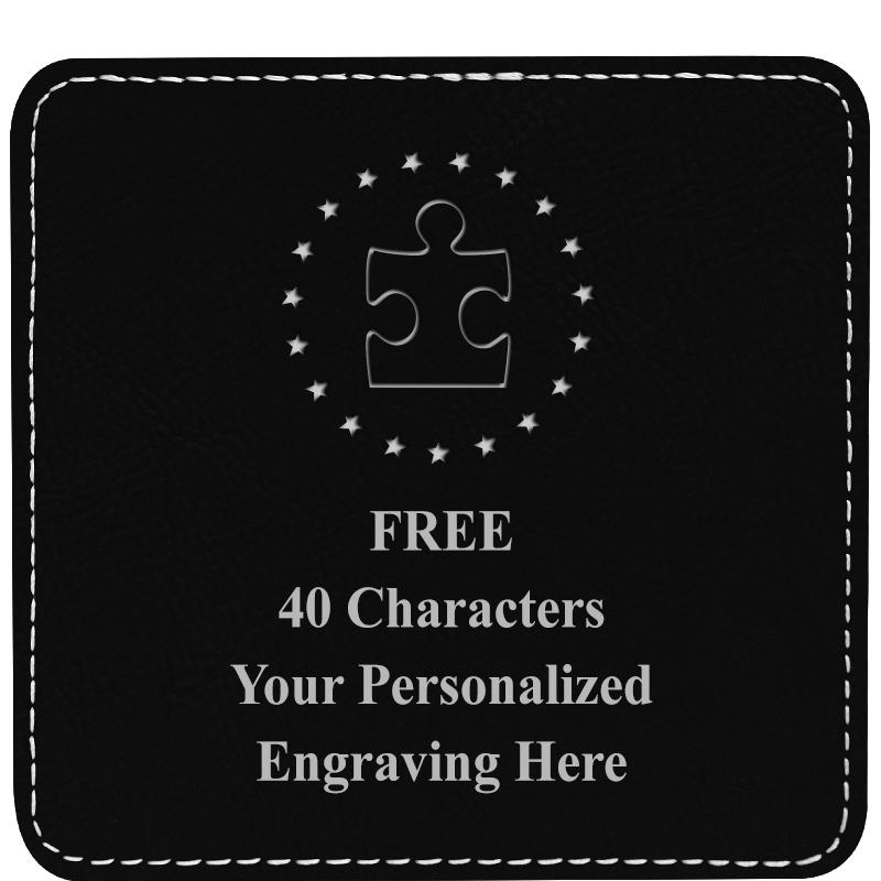 4" COASTER LEATHERETTE