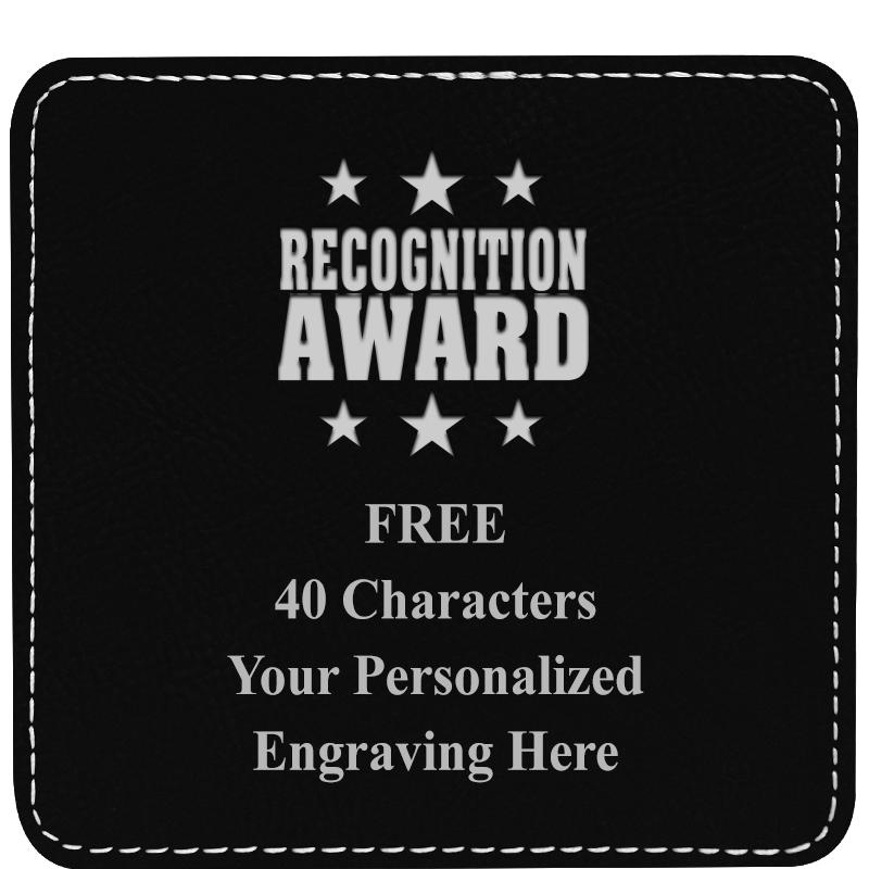 4" COASTER LEATHERETTE