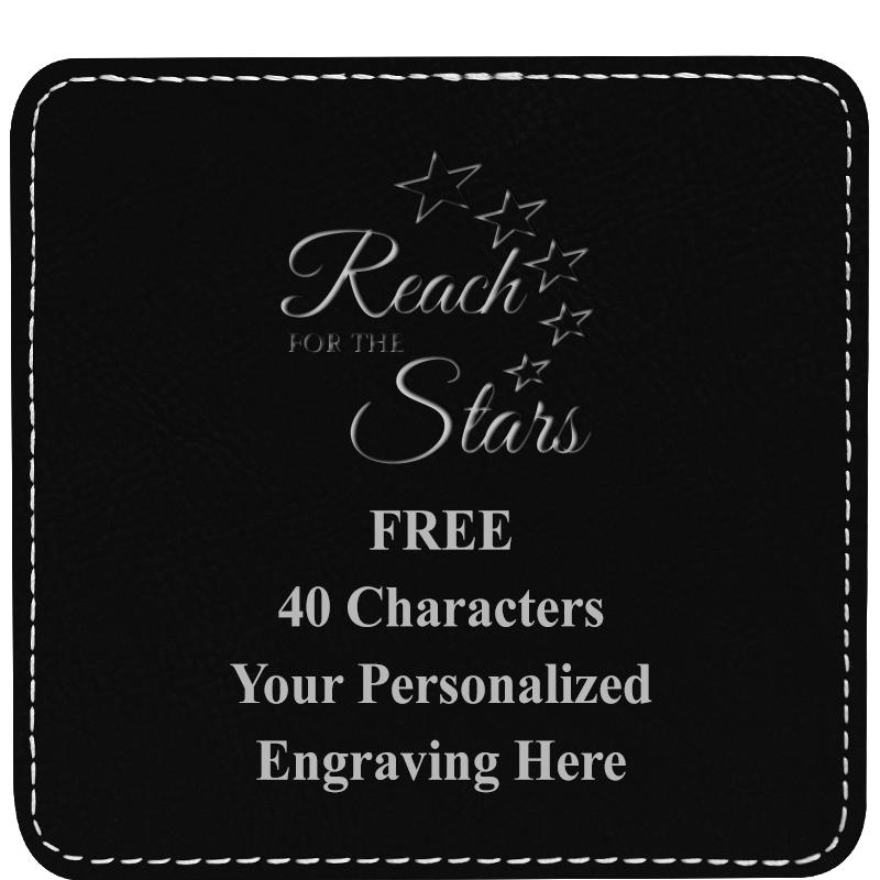 4" COASTER LEATHERETTE