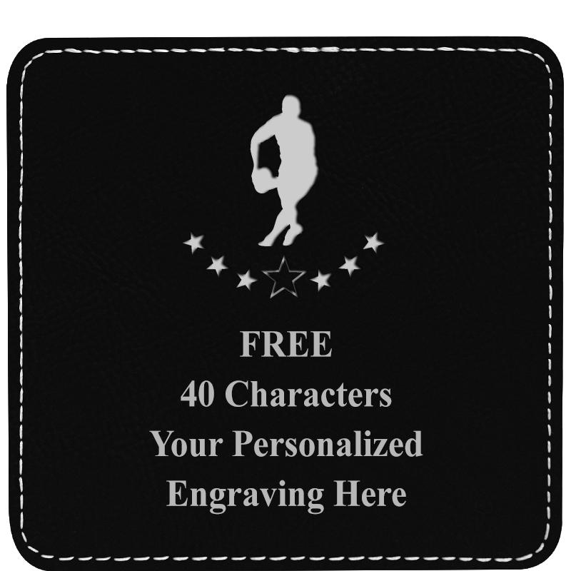 4" COASTER LEATHERETTE