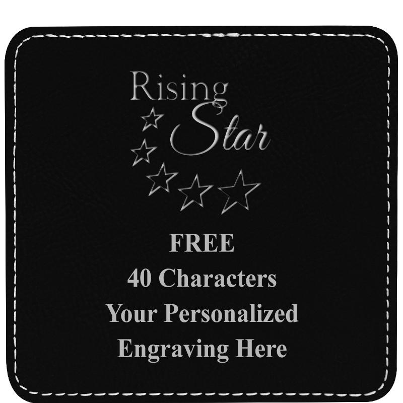 4" COASTER LEATHERETTE