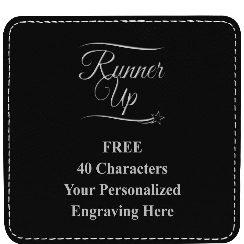 4" COASTER LEATHERETTE