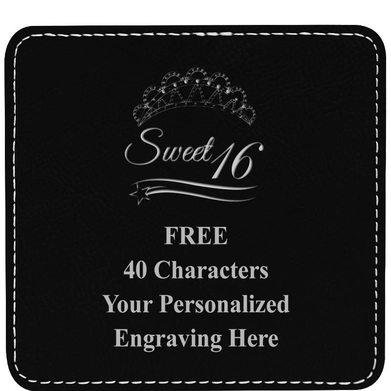 4" COASTER LEATHERETTE