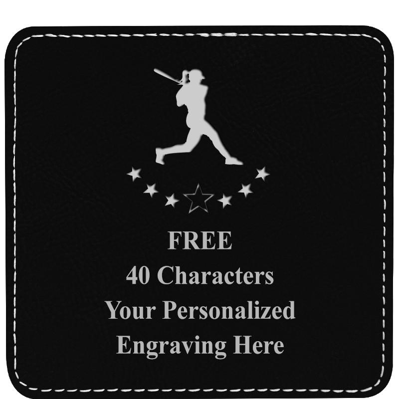 4" COASTER LEATHERETTE