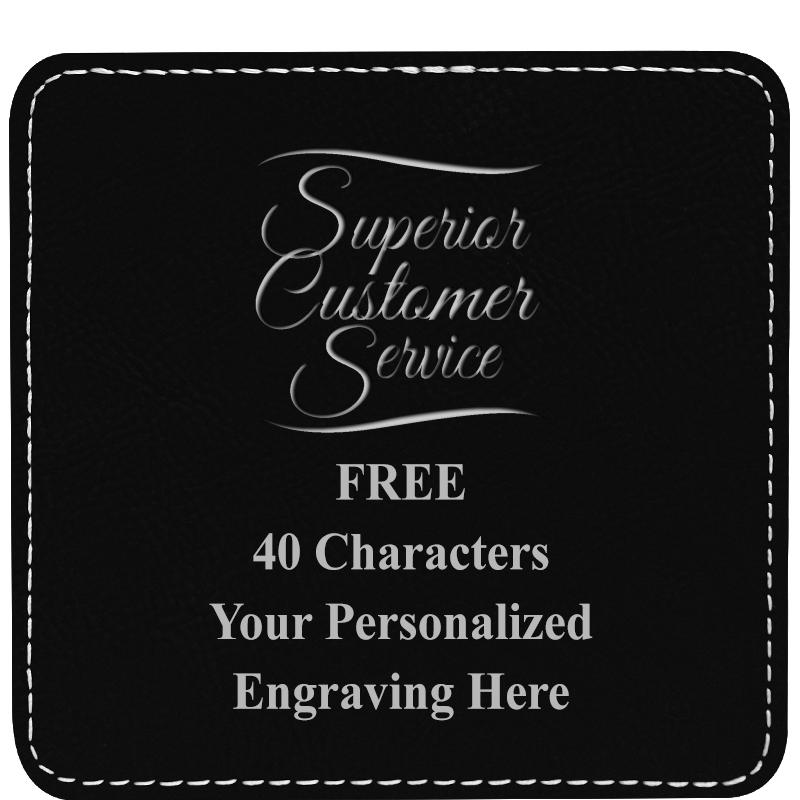 4" COASTER LEATHERETTE