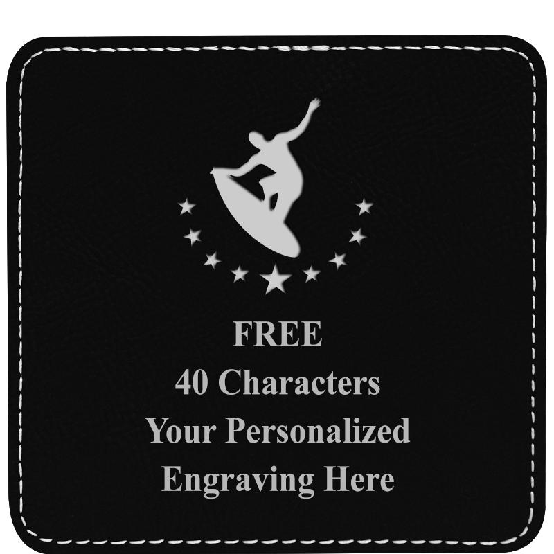 4" COASTER LEATHERETTE