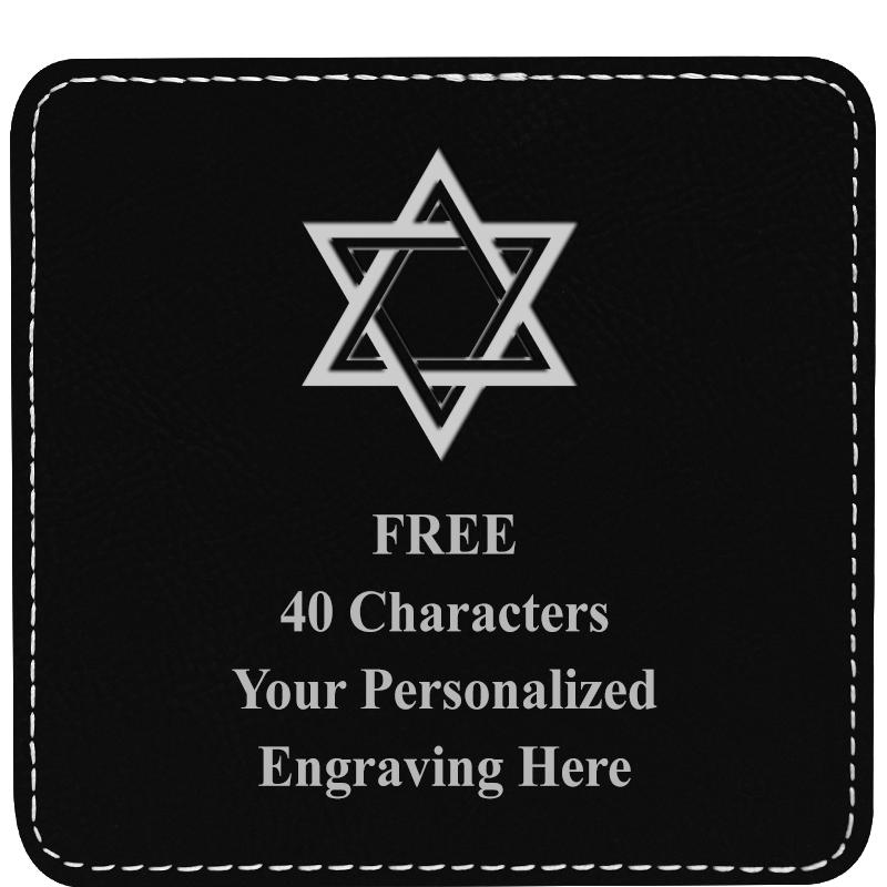 4" COASTER LEATHERETTE