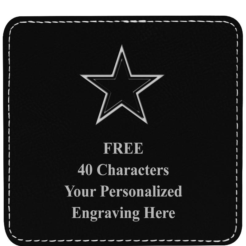 4" COASTER LEATHERETTE