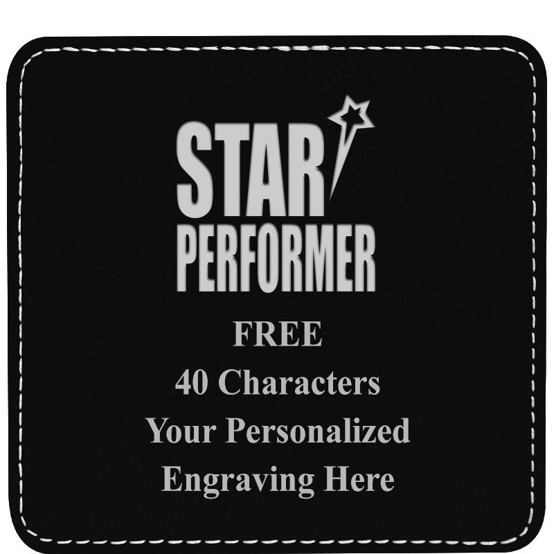 4" COASTER LEATHERETTE