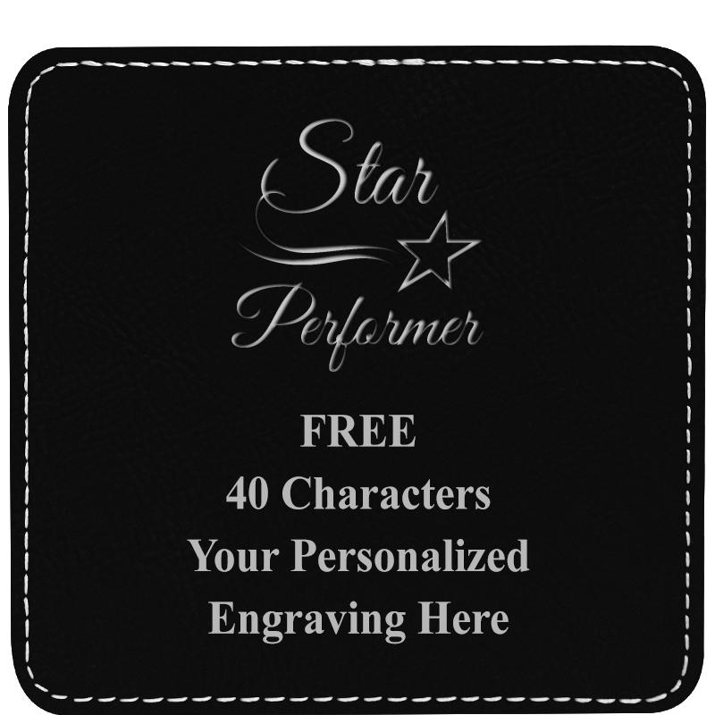 4" COASTER LEATHERETTE