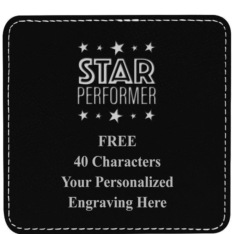 4" COASTER LEATHERETTE