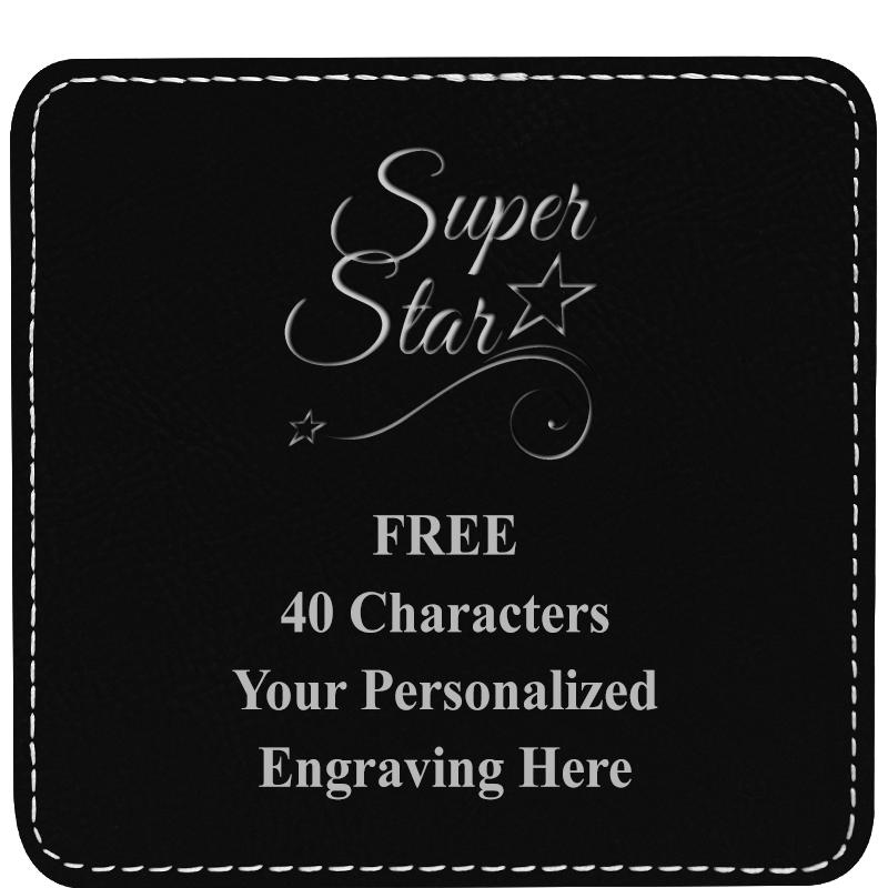 4" COASTER LEATHERETTE