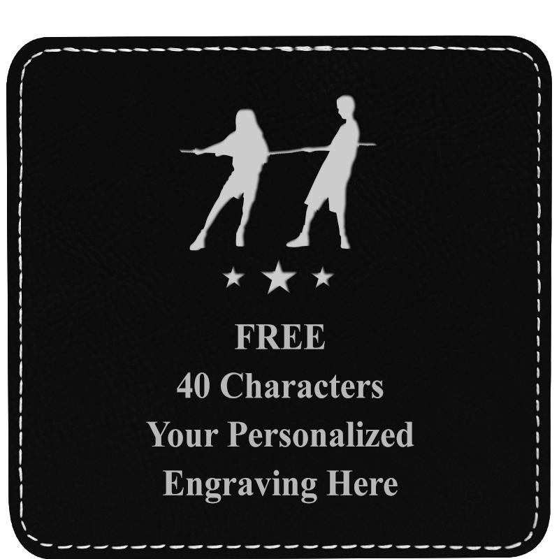 4" COASTER LEATHERETTE