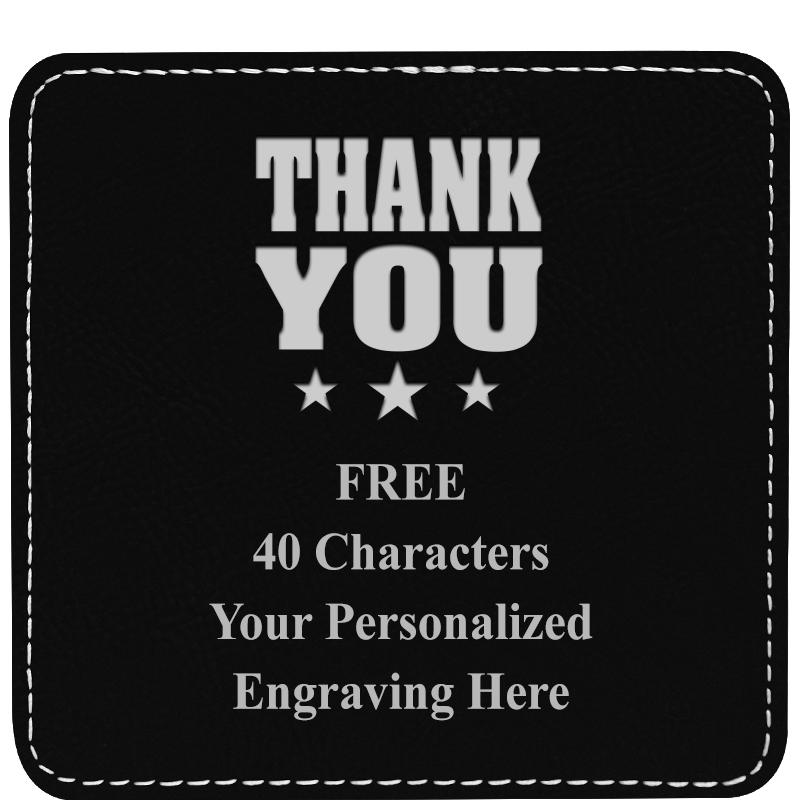 4" COASTER LEATHERETTE