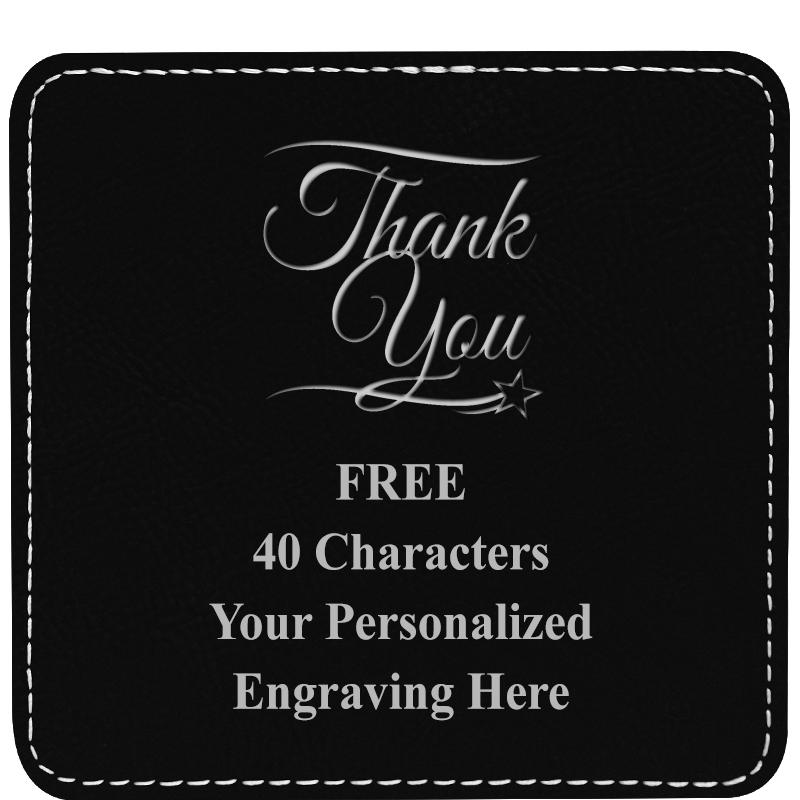 4" COASTER LEATHERETTE