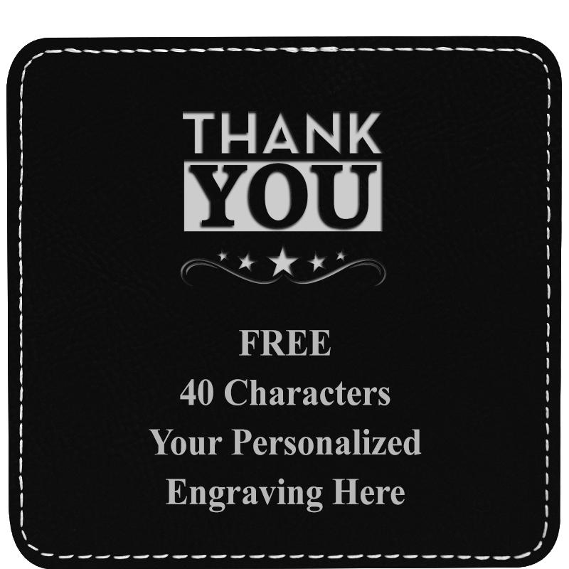 4" COASTER LEATHERETTE