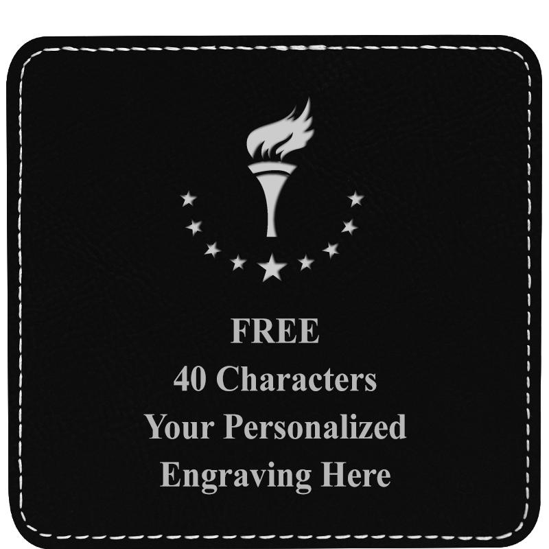 4" COASTER LEATHERETTE