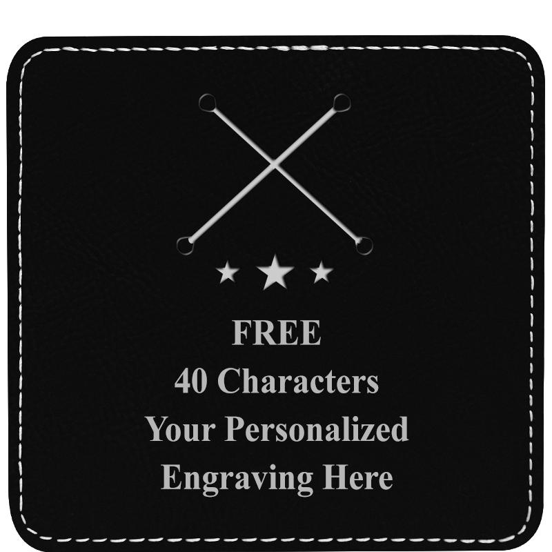 4" COASTER LEATHERETTE