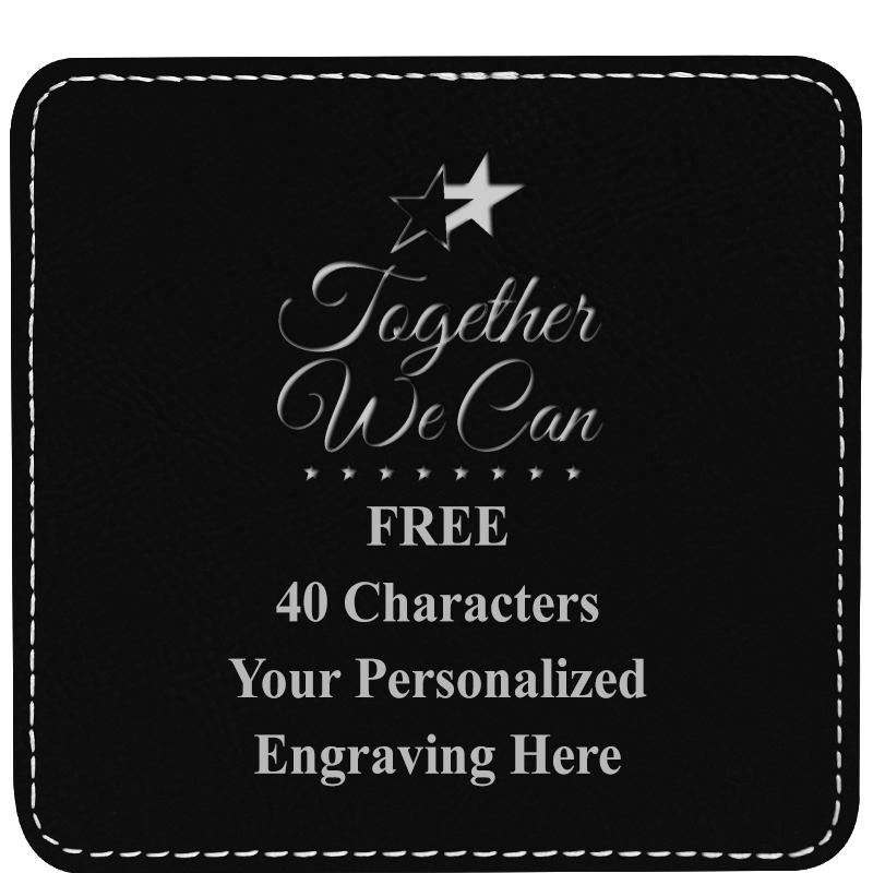 4" COASTER LEATHERETTE