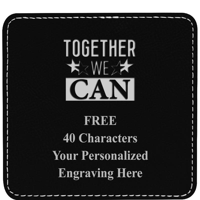 4" COASTER LEATHERETTE